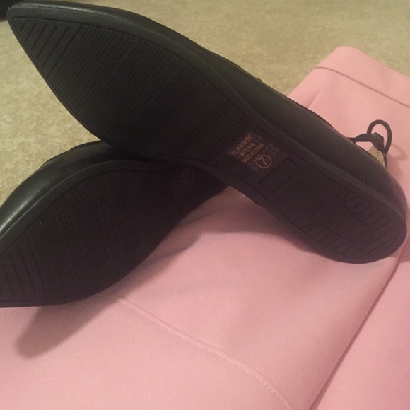 Black lace up ballerina flats - Picture 2 of 4